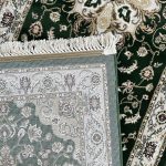 500 x 80 cm Green Floral Medallion Runner Rug - Image 9