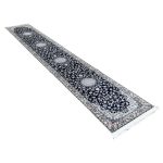 500 x 80cm Premium Persian Deep Navy Nain Design Runner Rug - Image 2