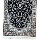 500 x 80cm Premium Persian Deep Navy Nain Design Runner Rug - Image 5