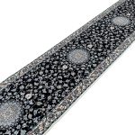 500 x 80cm Premium Persian Deep Navy Nain Design Runner Rug - Image 3