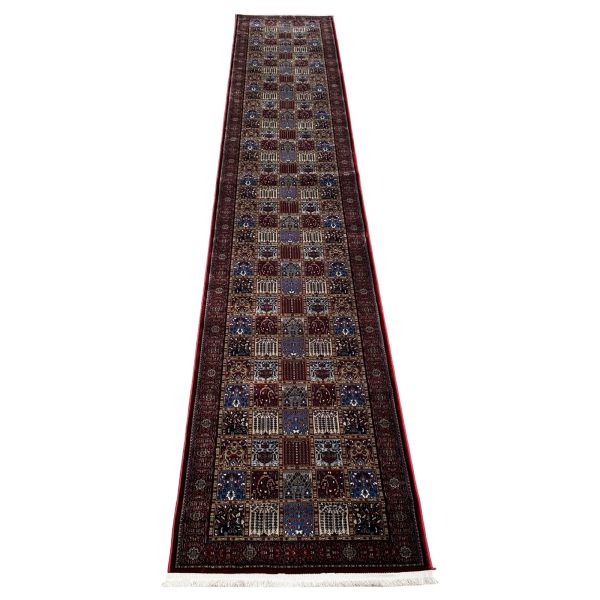 red nakhtiari runner rug