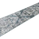500 x 80cm Turquoise-Grey Vintage Medallion Design Runner Rug - Image 4