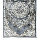 500 x 80 cm Slate Grey Traditional Medallion Runner Rug - Image 6