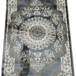 500 x 80 cm Slate Grey Traditional Medallion Runner Rug - Image 5