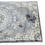 500 x 80 cm Slate Grey Traditional Medallion Runner Rug - Image 8