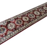 500 x 80 cm Caucasian Kazak Geometric Medallion Runner Rug - Image 4