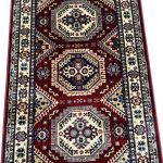 500 x 80 cm Caucasian Kazak Geometric Medallion Runner Rug - Image 3