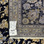 394 x 300cm Hand Knotted Floral Persian Navy Kashan – Wool Rug - Image 10