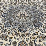 400 x 285cm Hand Knotted Persian Kashan – Grey Ivory Wool Rug - Image 5