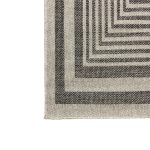 200 x 100cm Beige & Charcoal Modern Linear Maze Indoor/Outdoor Rug - Image 7