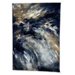 180 × 120cm Navy and Grey Shadow Waves Designer Area Rug