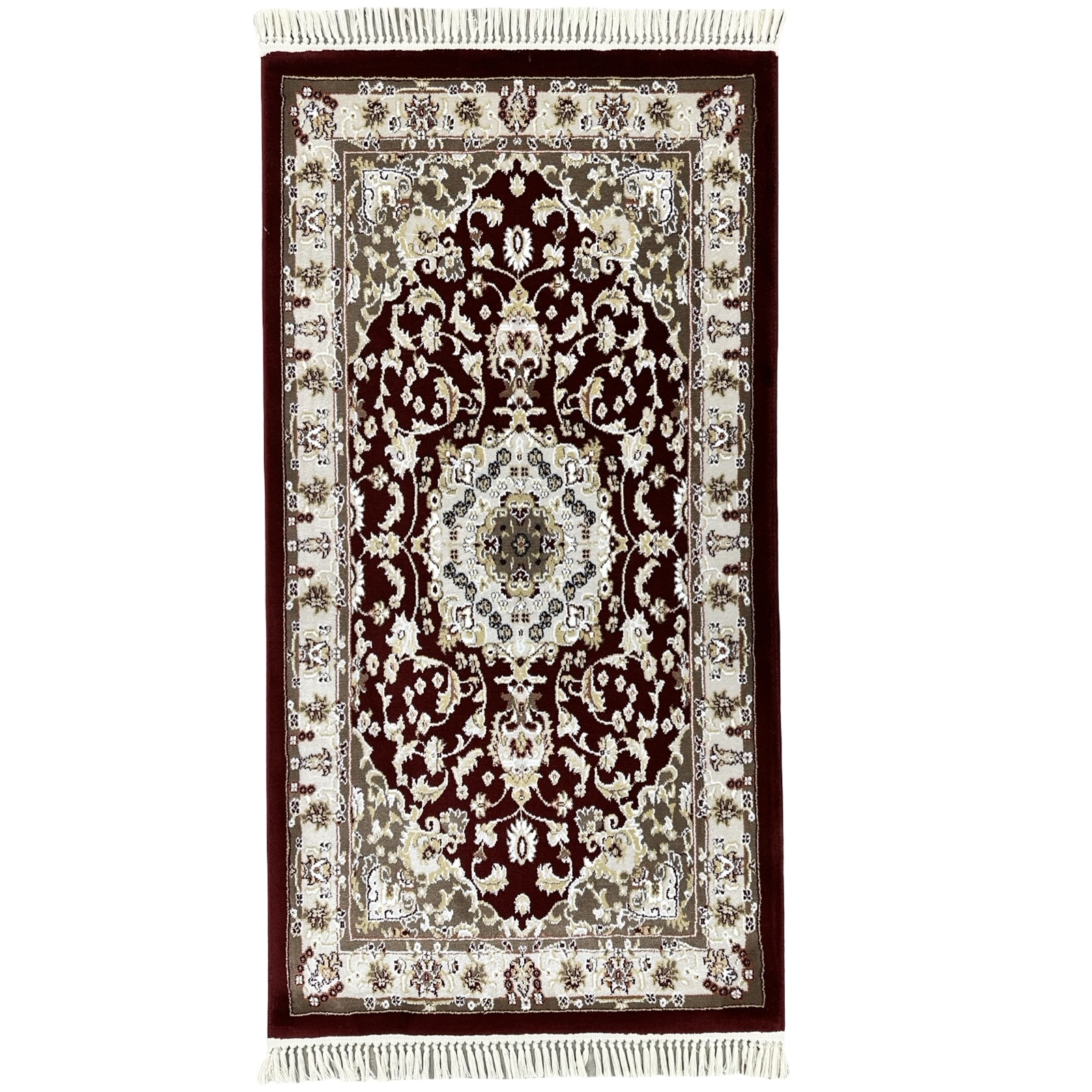 150 x 8000_1 150 x 80cm Red Persian Isfahan Design Runner Rug - Image 1