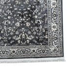 150 x 80cm Soft Grey Kashan Design Runner Rug - Image 5