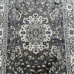 150 x 80cm Soft Grey Kashan Design Runner Rug - Image 4