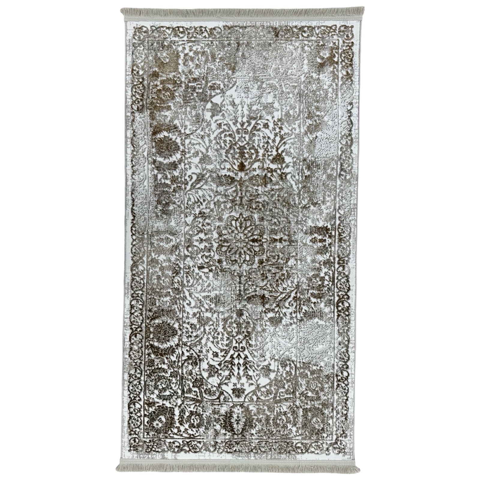 150 x 8000_48 150 x 80cm Beige & Ivory Vintage Persian Floral Runner Rug - Image 1