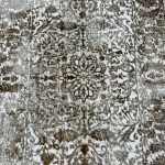 150 x 80cm Beige & Ivory Vintage Persian Floral Runner Rug - Image 3