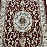 150 x 80cm Red Persian Isfahan Design Runner Rug - Image 6