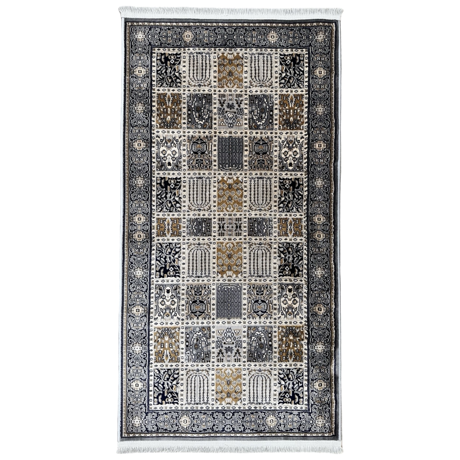 150 x 8000_79 150 x 80cm Grey Bakhtiari Style Runner Rug - Image 1