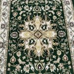 150 x 80cm Green Oriental Floral Medallion Runner Rug - Image 3