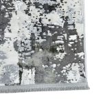 150 × 80 cm Modern Abstract Distressed Charcoal & Grey Runner Rug