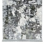 150 × 80 cm Modern Abstract Distressed Charcoal & Grey Runner Rug