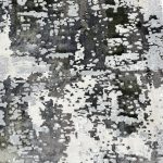 150 × 80 cm Modern Abstract Distressed Charcoal & Grey Runner Rug