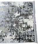 150 × 80 cm Modern Abstract Distressed Charcoal & Grey Runner Rug