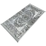 150 x 80cm Light Grey Vintage Persian Medallion Runner Rug - Image 3