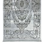 150 x 80cm Light Grey Vintage Persian Medallion Runner Rug - Image 4