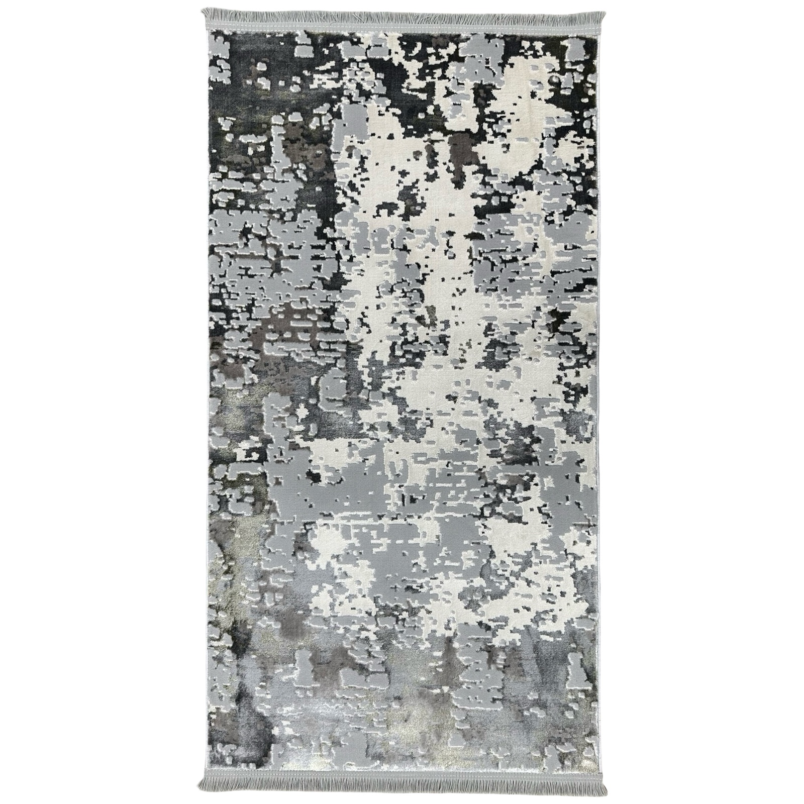150 x 80_56 150 x 80cm Grey Abstract Modern style Runner Rug - Image 1