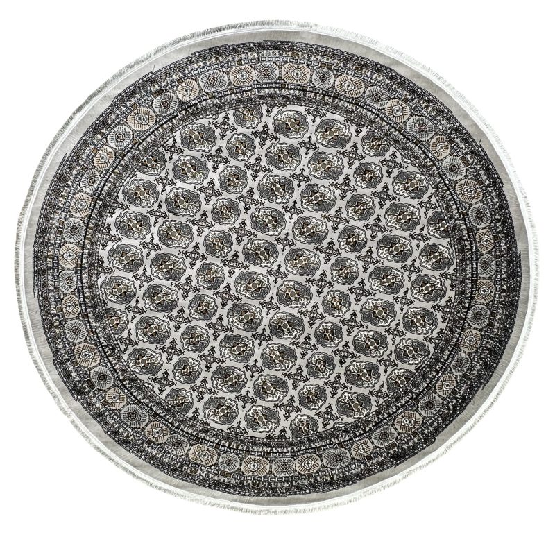 300 x 300cm Grey Bokhara Design Machine Made Round Rug300 x 300cm Grey Bokhara Design Machine Made Round Rug