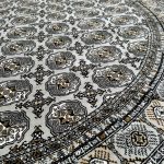 300 x 300cm Grey Bokhara Design Machine Made Round Rug - Image 5