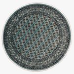 300 x 300cm Blue Bokhara Design Machine Made Round Rug