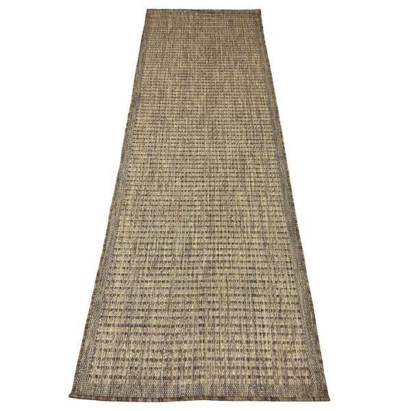 250 x 80cm Pale Brown Indoor/Outdoor Runner Rug