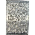 290 x 200cm Milat Aspendos Dark Grey & Cream Abstract Acrylic and Viscose Rug