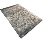 290 x 200cm Milat Aspendos Dark Grey & Cream Abstract Acrylic and Viscose Rug - Image 4