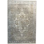 290 x 200cm Milat Aspendos Cream & Gold Vintage-Style Medallion Rug