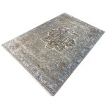 290 x 200cm Milat Aspendos Cream & Gold Vintage-Style Medallion Rug - Image 4