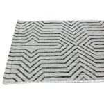 180 x 57cm Grey Geometric Chevron Indoor/Outdoor Runner Rug - Image 4