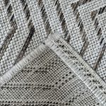 180 x 57cm Grey Geometric Chevron Indoor/Outdoor Runner Rug - Image 7