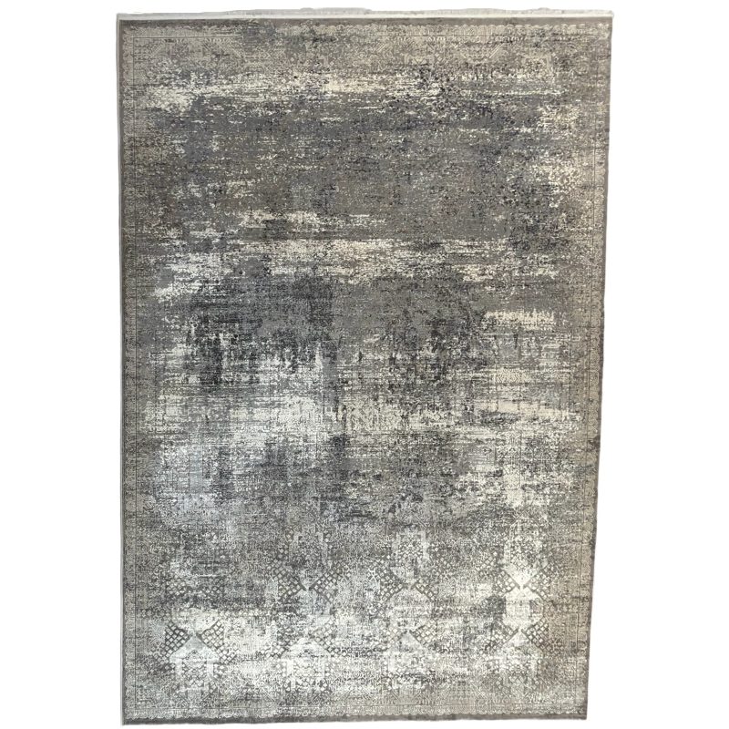 290 x 200cm Milat Aspendos Grey & Anthracite Distressed Rug