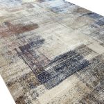 290 x 200cm Turkish Machine Made Mirage Beige & Blue Abstract Rug - Image 3