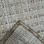 100 x 60cm Beige Stripped Indoor/Outdoor Small Rug - Image 6