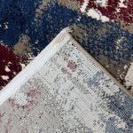 180 × 120cm Abstract Crimson and Navy Rug