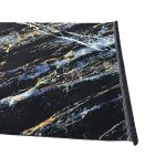 180 × 120cm Black Blue Cosmic Marble Pattern Turkish Rug