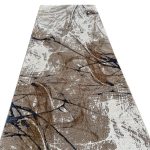 300 x 80cm Beige & Ivory Contemporary Crackle Design Runner Rug