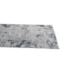 300 x 80cm Silver grey & Navy Abstract Runner Rug - Image 5