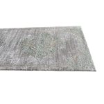 300 x 80 cm Grey & Green Vintage Persian Medallion Runner Rug - Image 5