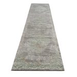 300 x 80 cm Grey & Green Vintage Persian Medallion Runner Rug - Image 6