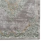 300 x 80 cm Grey & Green Vintage Persian Medallion Runner Rug - Image 7